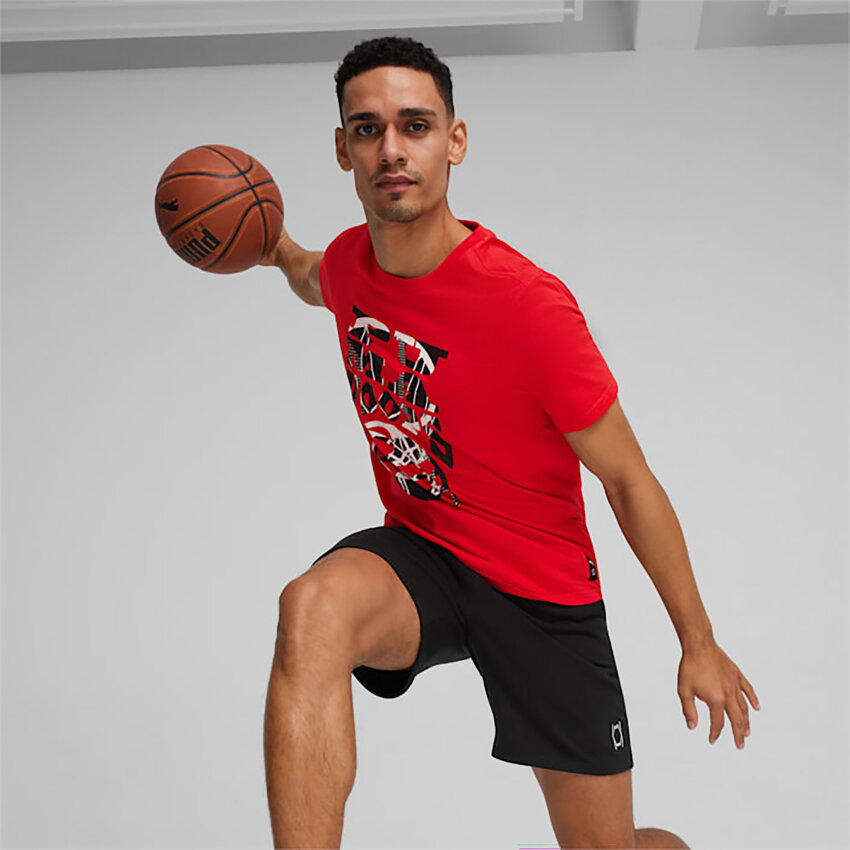Puma The Hooper Tee 1 KIRMIZI Erkek Tshirt - 5