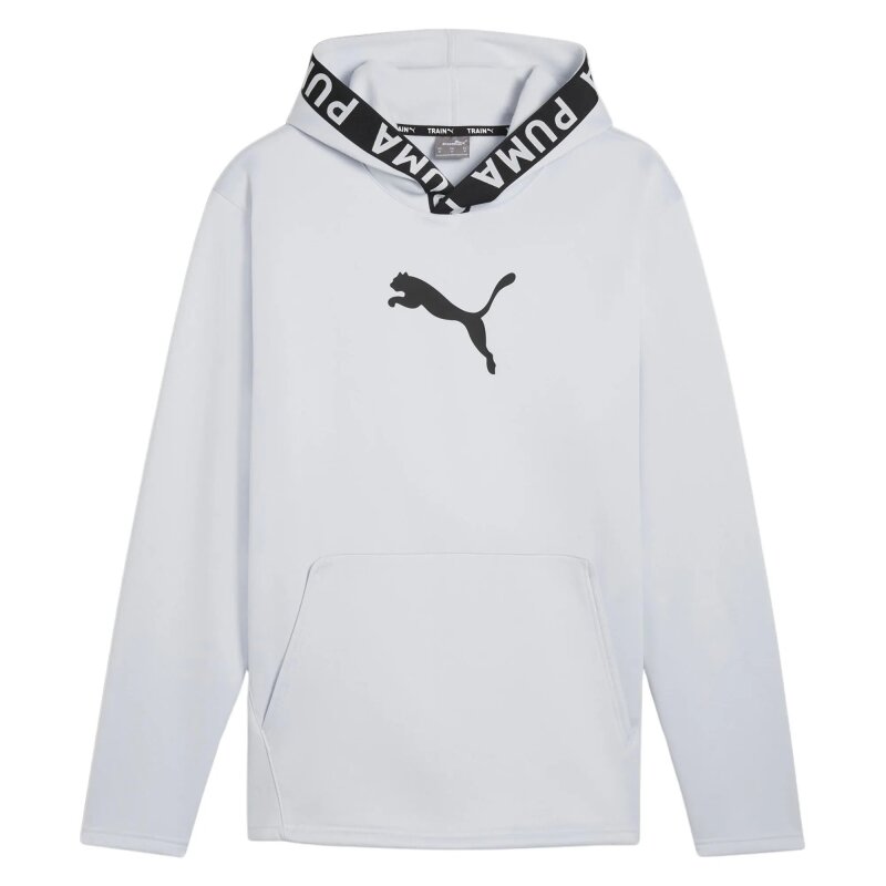 Puma TRAIN PWR FLEECE HOODIE Gri Erkek Sweatshirt - 4