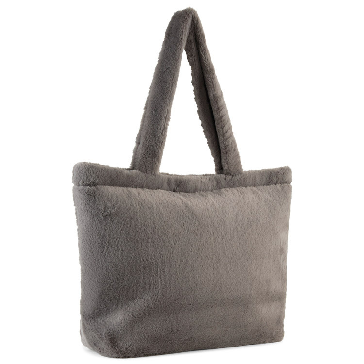 Puma Up Faux Fur Shopper Gri Kadın Omuz Çantası - 2