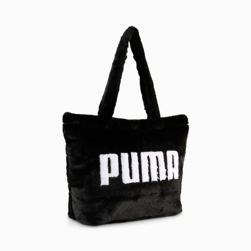 Puma Up Faux Fur Shopper Siyah Kadın Omuz Çantası - 1