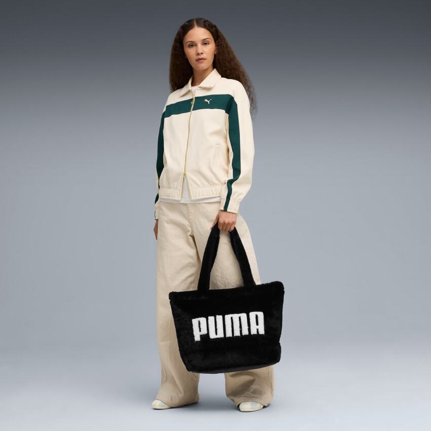 Puma Up Faux Fur Shopper Siyah Kadın Omuz Çantası - 2