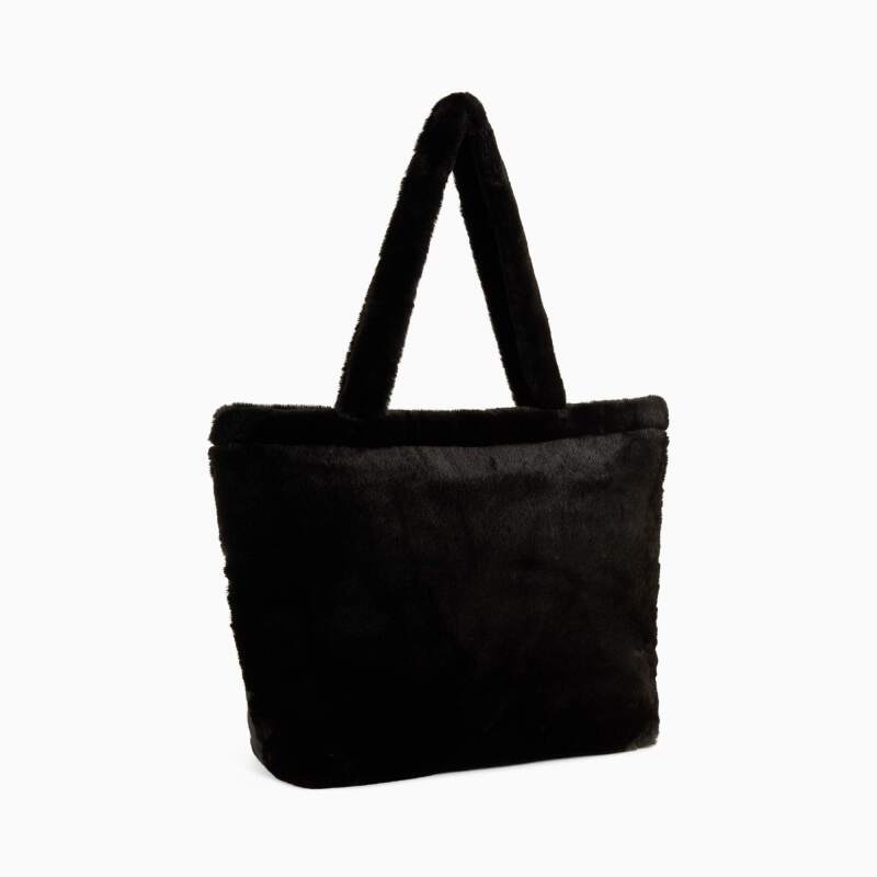Puma Up Faux Fur Shopper Siyah Kadın Omuz Çantası - 3