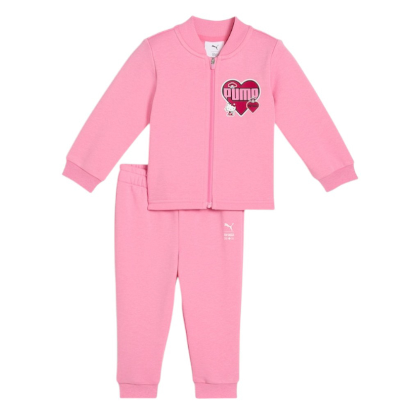 Puma X HK&FR Minicats Jogger Pembe Çocuk Eşofman Takımı - 1
