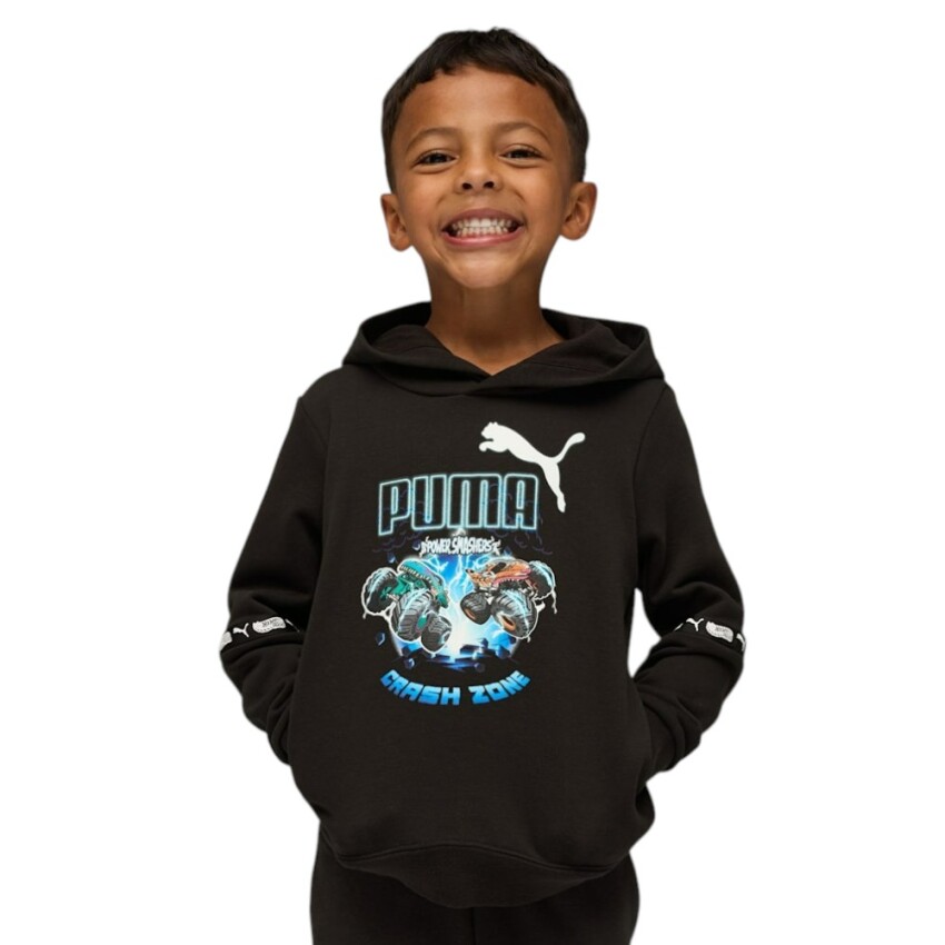 Puma X Hot Wheels Siyah Çocuk Sweatshirt - 1