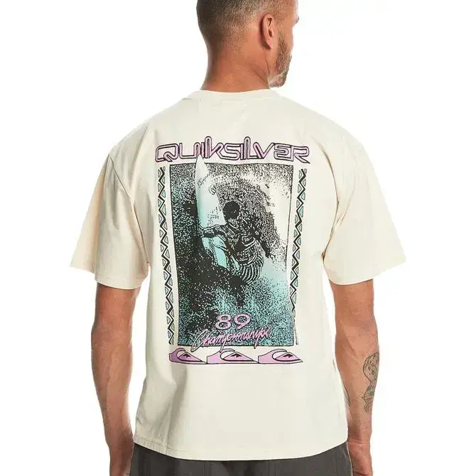 Quiksilver BACK FLASH SS BEYAZ Erkek Tshirt - 4