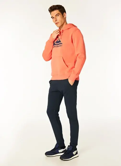 Quiksilver Big Logo Hoodie Kırmızı Erkek Sweatshirt - 3