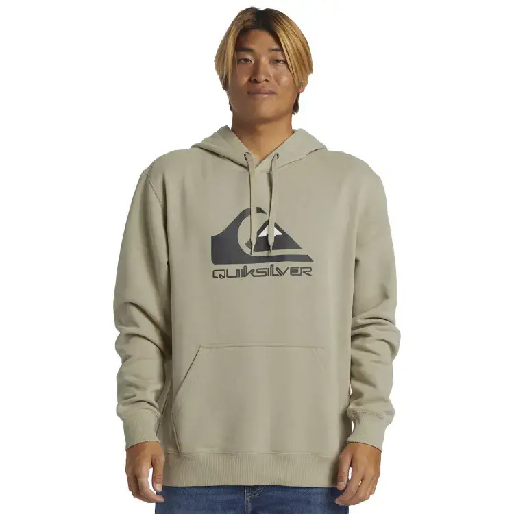 Quiksilver Big Logo Hoodie Krem Erkek Sweatshirt - Quiksilver