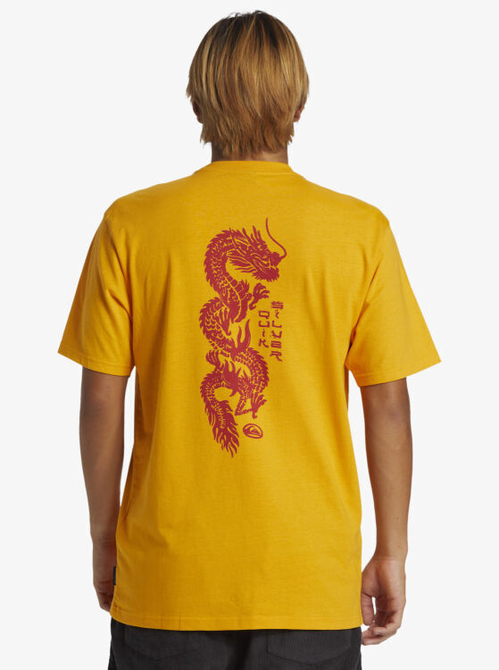 Quiksilver DRAGON FIST MOE SARI Erkek Tshirt - 4