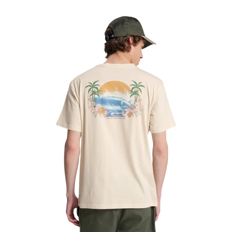 Quiksilver EV Barrel Parad Bej Erkek Tshirt - 3
