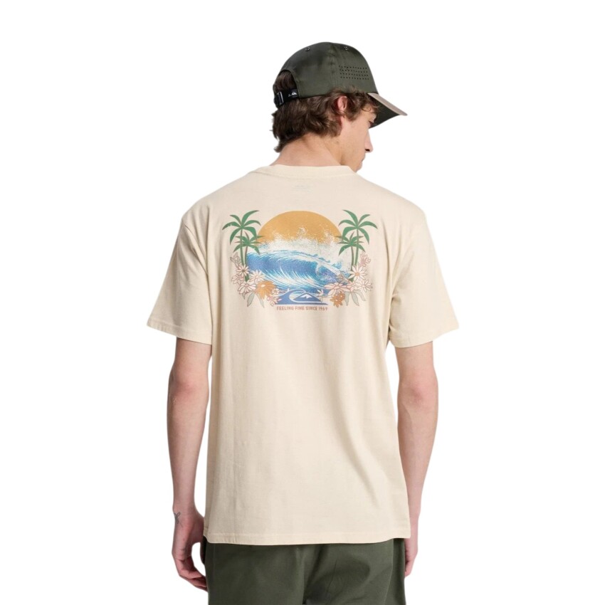 Quiksilver EV Barrel Parad Bej Erkek Tshirt - 3