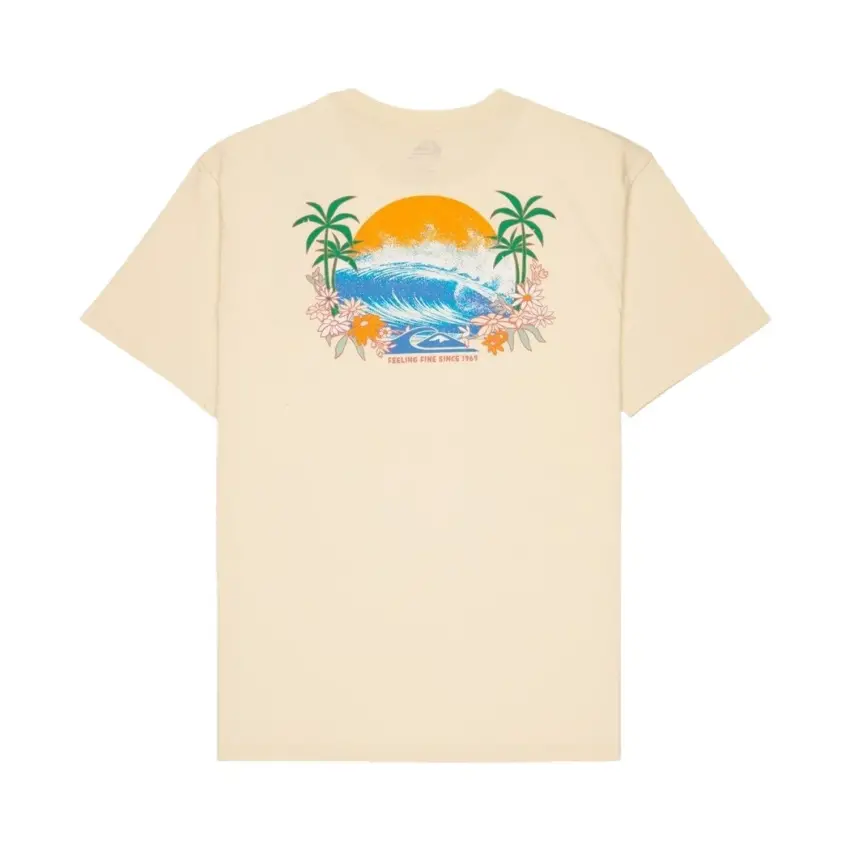 Quiksilver EV Barrel Parad Bej Erkek Tshirt - 6
