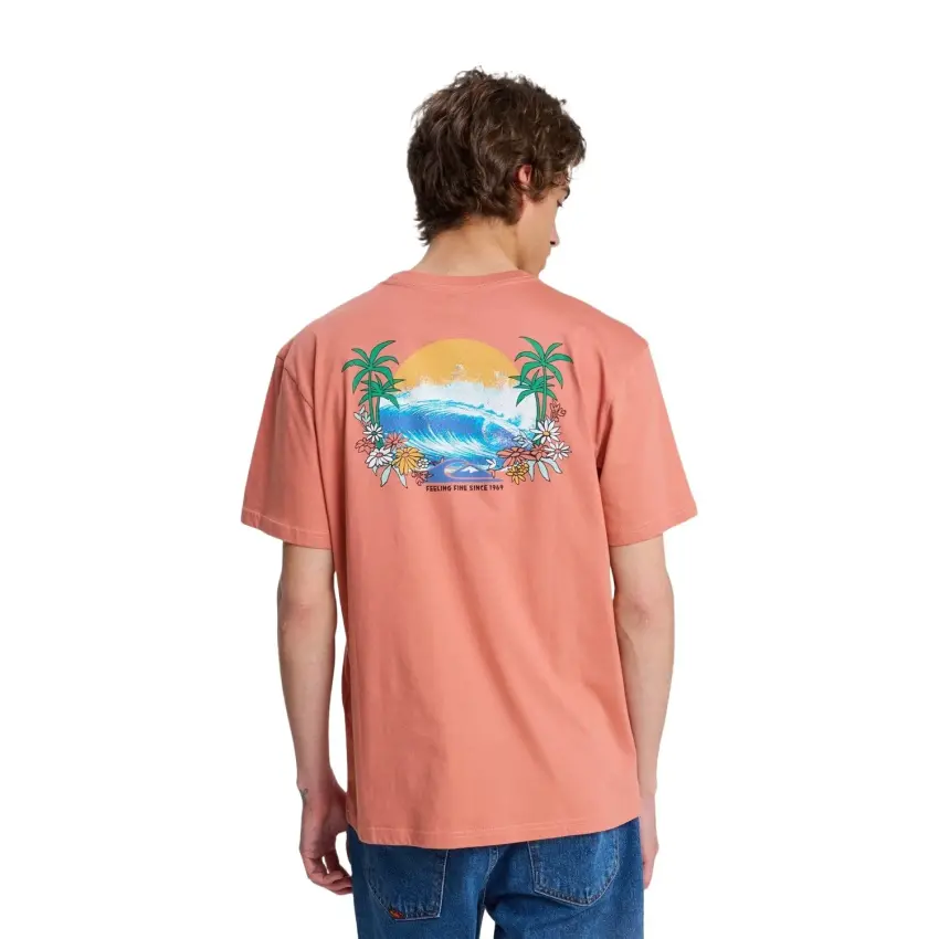 Quiksilver EV Barrel Parad Pembe Erkek Tshirt - 3