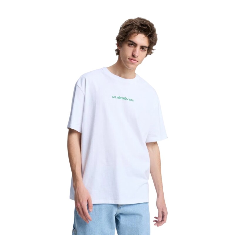 Quiksilver Fractured Wave Beyaz Erkek Tshirt - 1