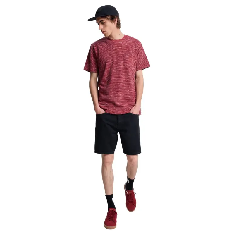 Quiksilver Lopaz Striped S Kırmızı Erkek Tshirt - 4