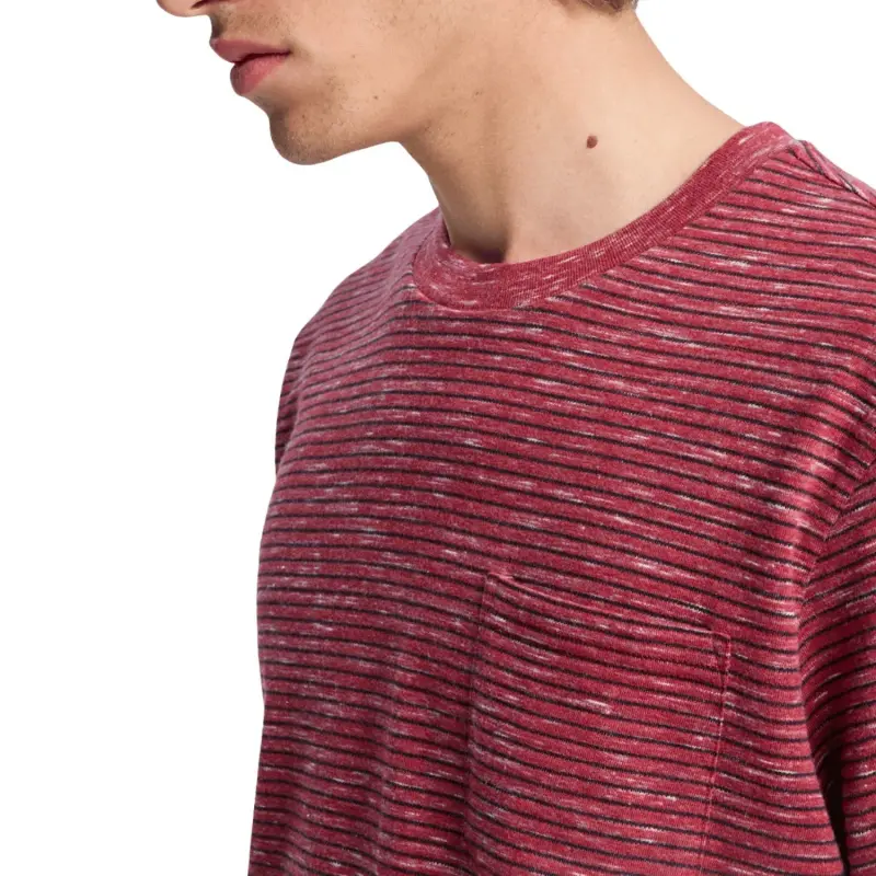 Quiksilver Lopaz Striped S Kırmızı Erkek Tshirt - 5