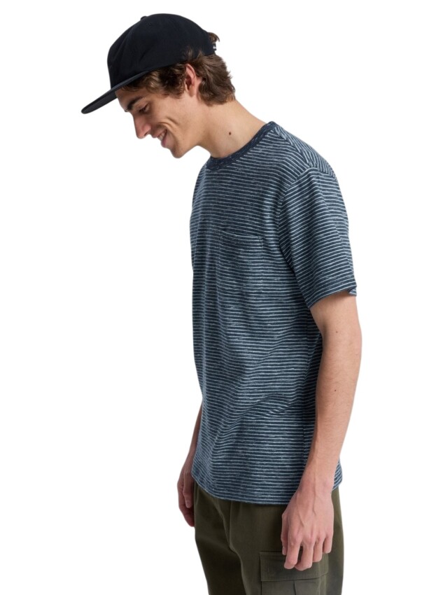 Quiksilver Lopaz Striped S Lacivert Erkek Tshirt - 3