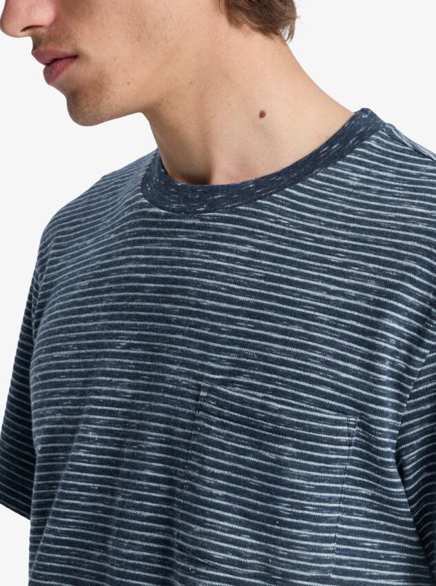 Quiksilver Lopaz Striped S Lacivert Erkek Tshirt - 4