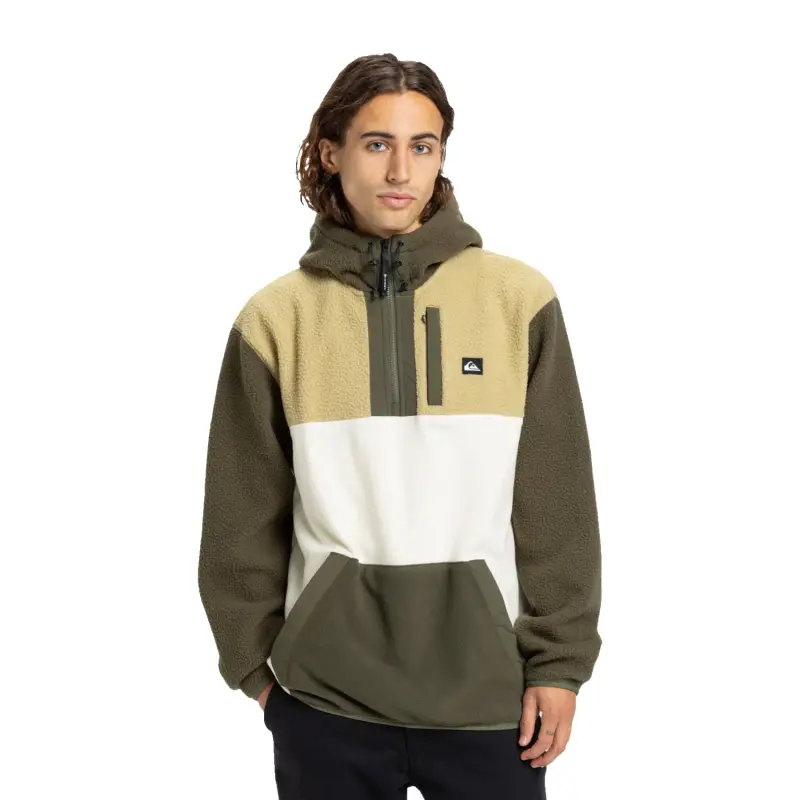 Quiksilver Ocean View Mix Up Hoody Haki Erkek Polar - 1