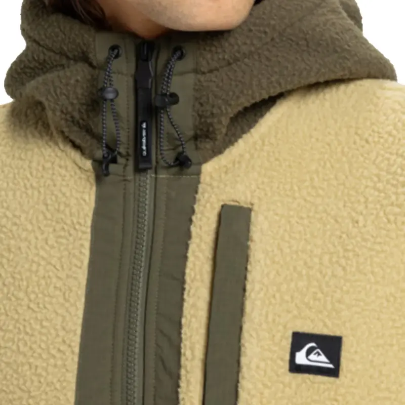 Quiksilver Ocean View Mix Up Hoody Haki Erkek Polar - 4