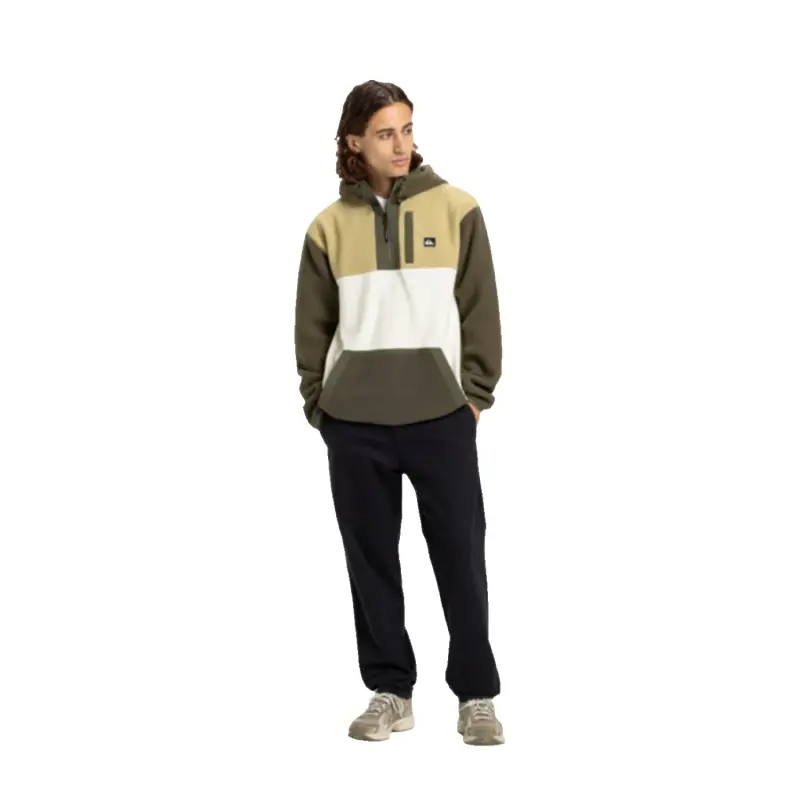 Quiksilver Ocean View Mix Up Hoody Haki Erkek Polar - 5