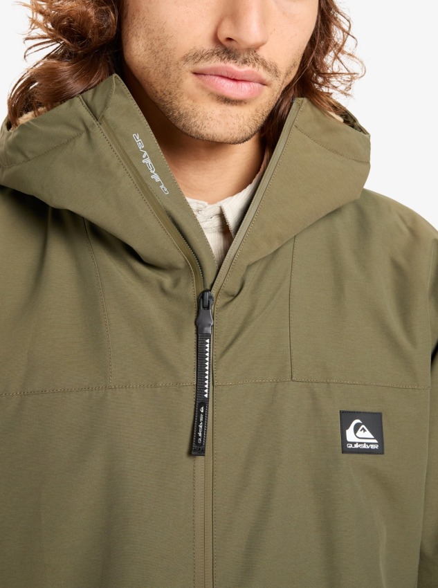 Quiksilver Overcast 3K Warm Haki Erkek Mont - 3