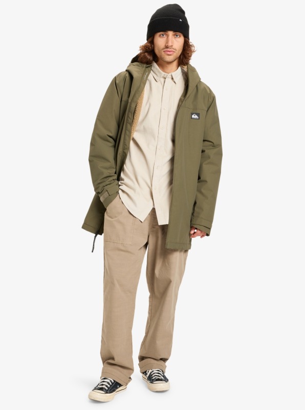 Quiksilver Overcast 3K Warm Haki Erkek Mont - 6