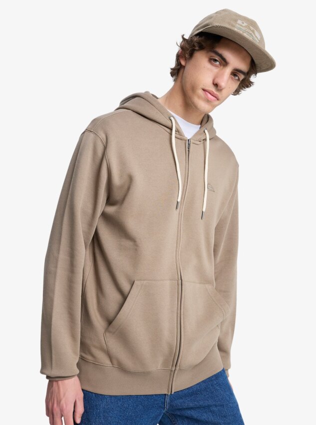 Quiksilver Salt Water Zip Hoodie Kahverengi Erkek Sweatshirt - 2