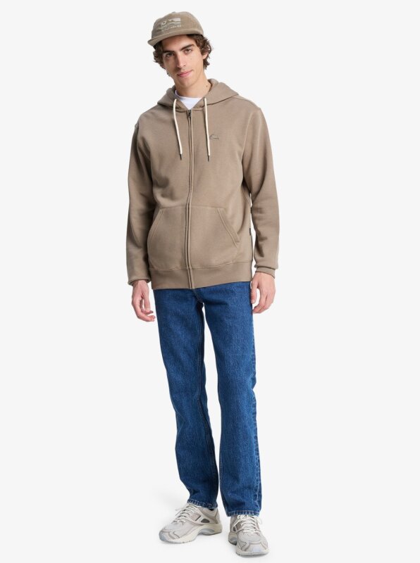 Quiksilver Salt Water Zip Hoodie Kahverengi Erkek Sweatshirt - 4