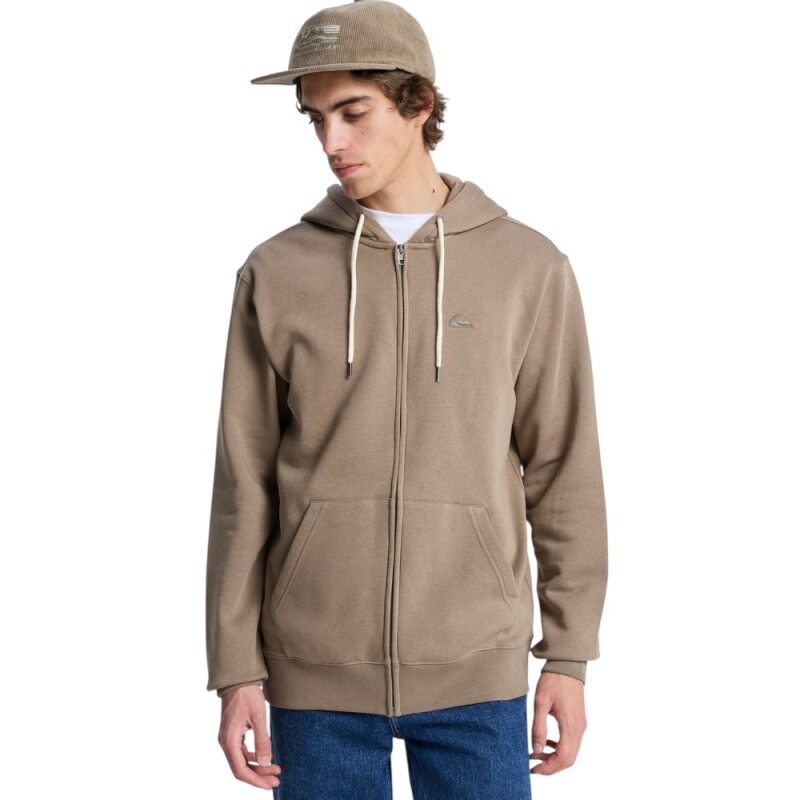 Quiksilver Salt Water Zip Hoodie Kahverengi Erkek Sweatshirt - 1