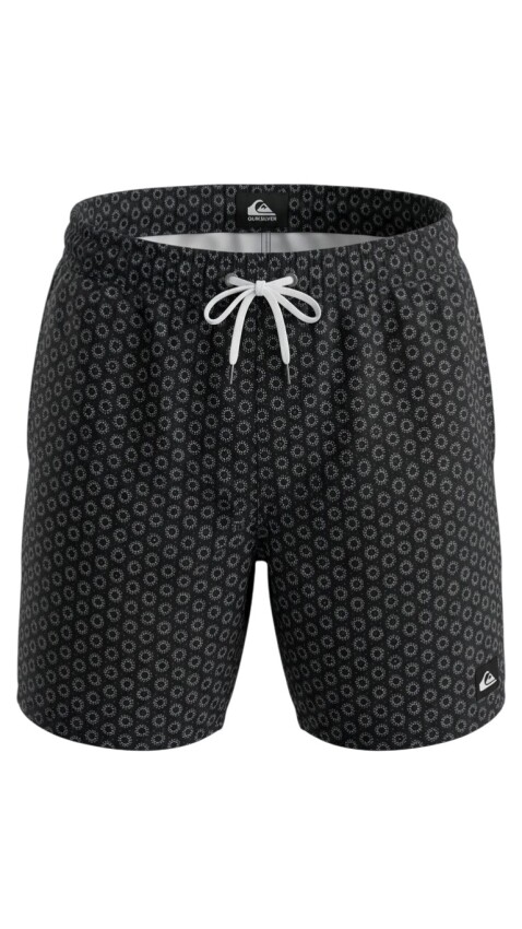 Quiksilver Strech Printed Antrasit Erkek Mayo - 1