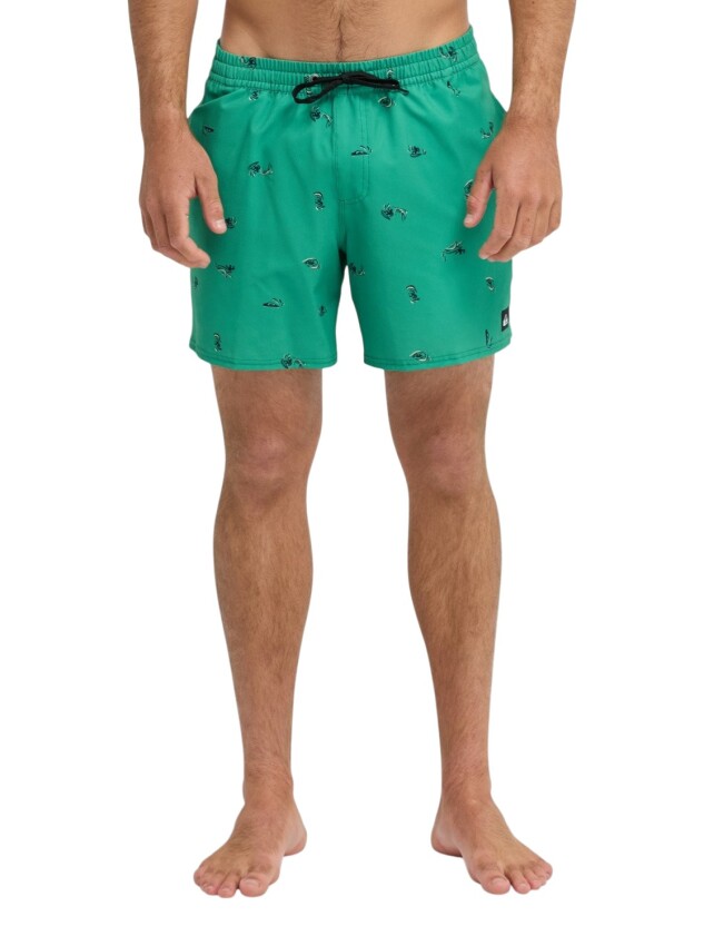 Quiksilver Strech Printed Yeşil Erkek Mayo - 1