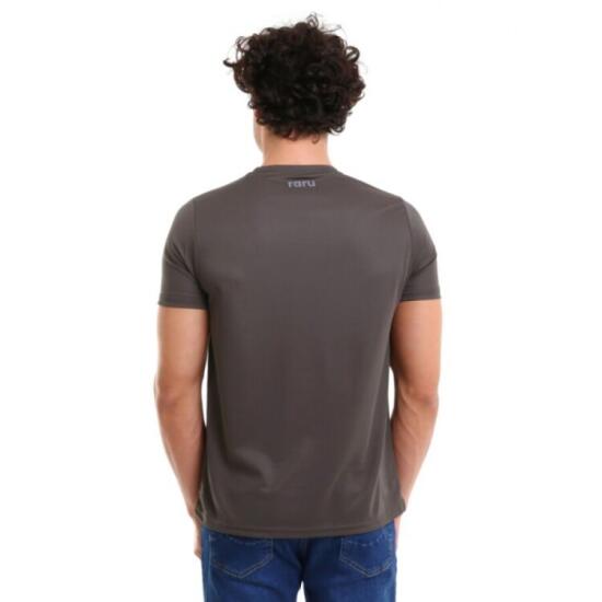 Raru Raru Erkek Basic T-Shirt TRES Haki Erkek Tshirt - 4