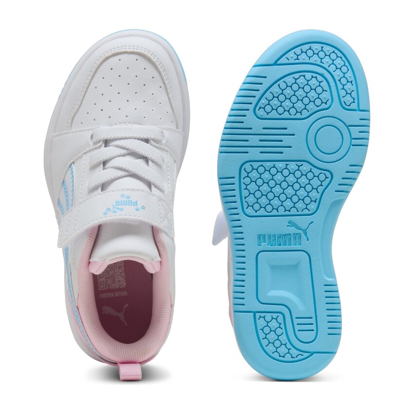 Puma ReboundV6LoJellyHeaven AC+PS Beyaz Çocuk Günlük Ayakkabı - 5