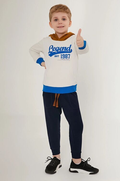 RolyPoly Kids ERKEK ÇOCUK EŞOFMAN TAKIM Bej Çocuk Eşofman Takımı - 1