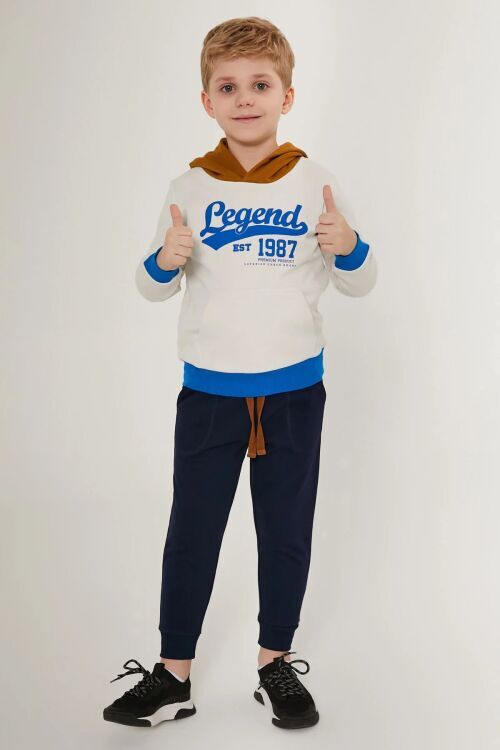 RolyPoly Kids ERKEK ÇOCUK EŞOFMAN TAKIM Bej Çocuk Eşofman Takımı - 3