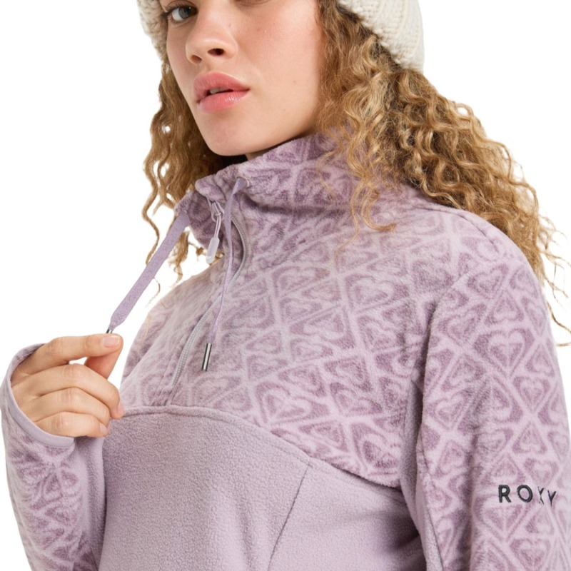 Roxy Sayna Half Zip Mor Kadın Polar - 3