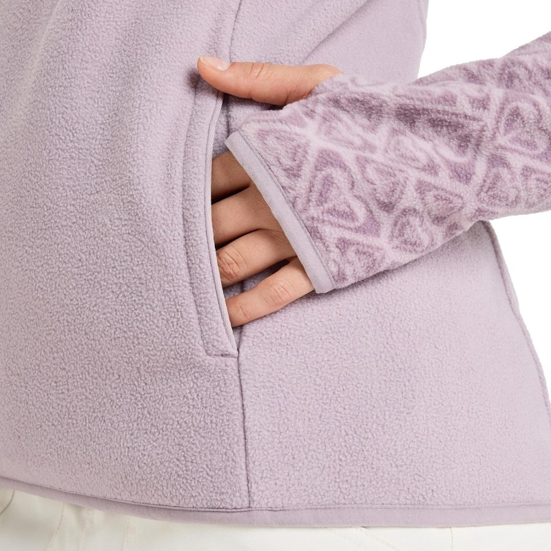 Roxy Sayna Half Zip Mor Kadın Polar - 4