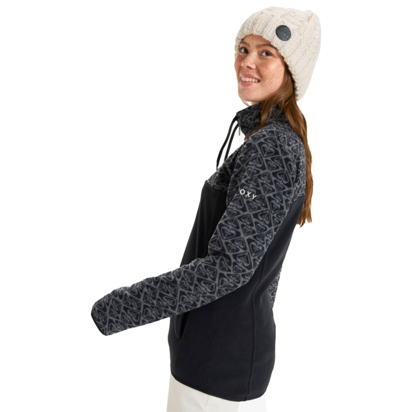Roxy Sayna Half Zip Siyah Kadın Polar - 2