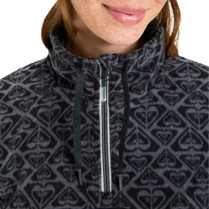 Roxy Sayna Half Zip Siyah Kadın Polar - 4