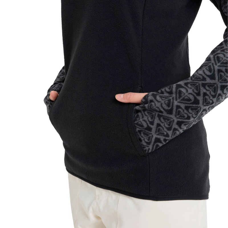 Roxy Sayna Half Zip Siyah Kadın Polar - 5