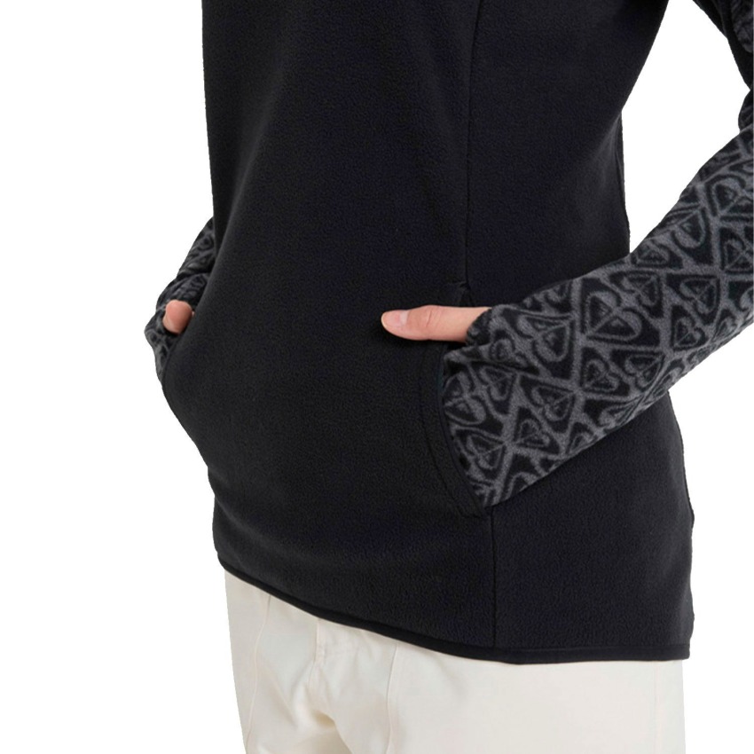 Roxy Sayna Half Zip Siyah Kadın Polar - 5