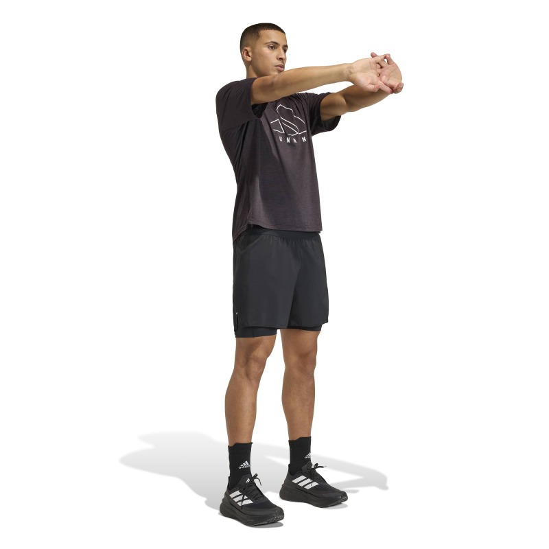 Adidas adi365 Running Essentials 2in3 Siyah Erkek Şort - 3