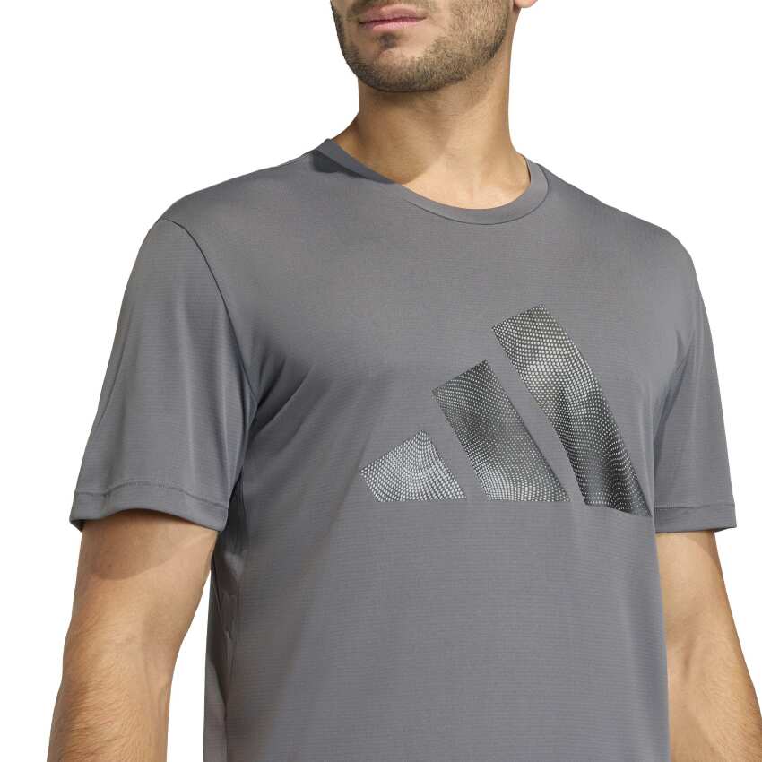 Adidas adi365 Running Essentials Brand Love Gri Erkek Tshirt - 5