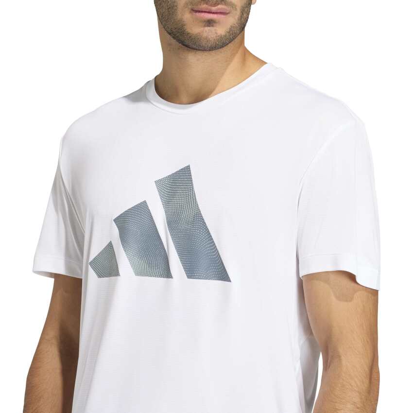 Adidas adi365 Running Essentials Brand Love Beyaz Erkek Tshirt - 4