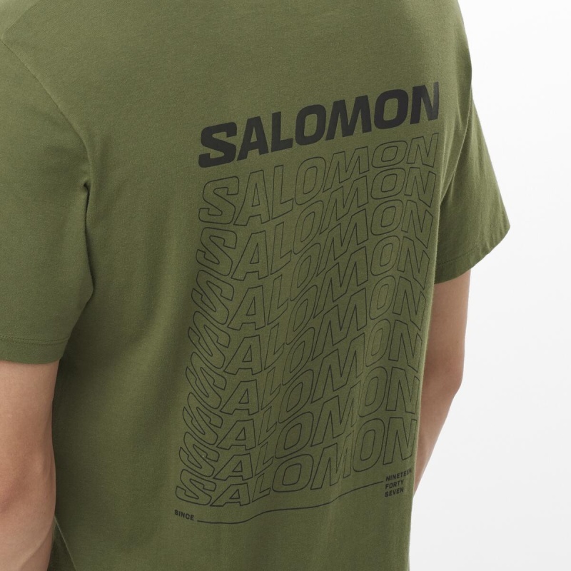 Salomon Dynamic Logo Haki Erkek Tshirt - 4