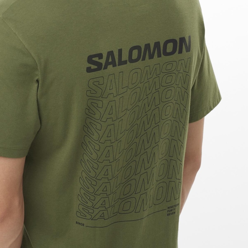 Salomon Dynamic Logo Haki Erkek Tshirt - 4