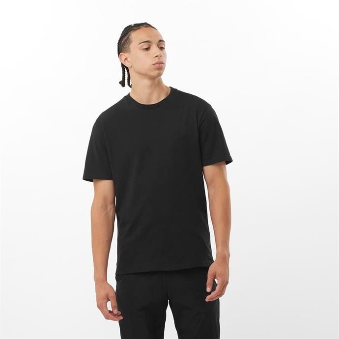Salomon Dynamic Logo Siyah Erkek Tshirt - 1