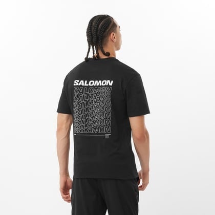 Salomon Dynamic Logo Siyah Erkek Tshirt - 2