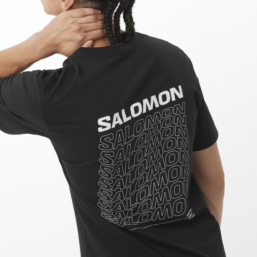 Salomon Dynamic Logo Siyah Erkek Tshirt - 3