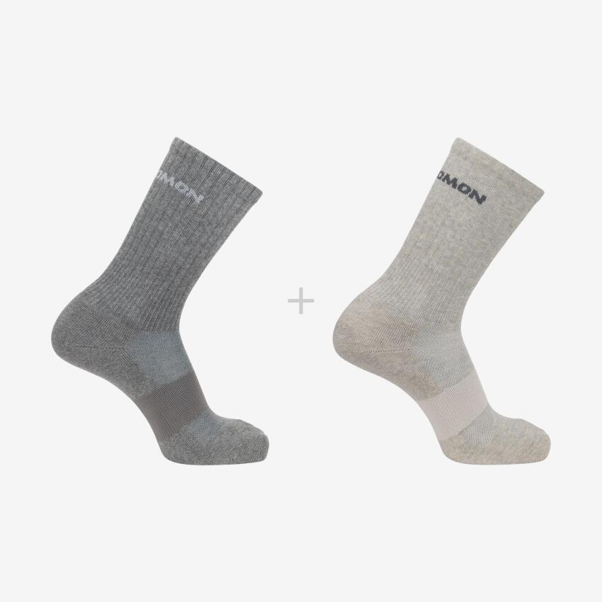 Salomon EVASION CREW 2-PACK Gri Unisex Çorap - 1